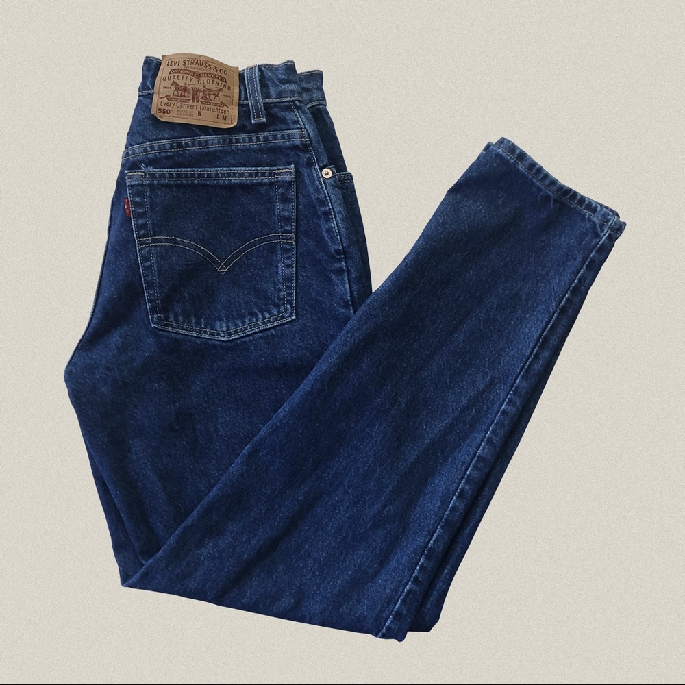 🌿Vintage USA Made, Dark Wash Levi’s 550 “Mom” Jean🌿